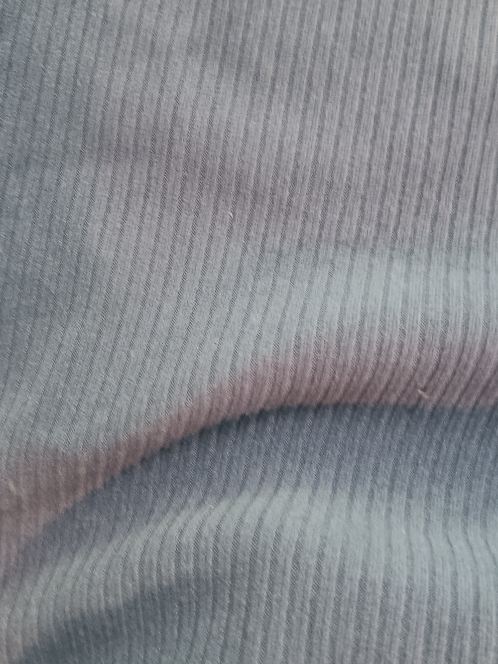 Blue Ribbed Lounge Set - Two-Piece Pullover & Wide Leg Pants - Picture 4 of 7